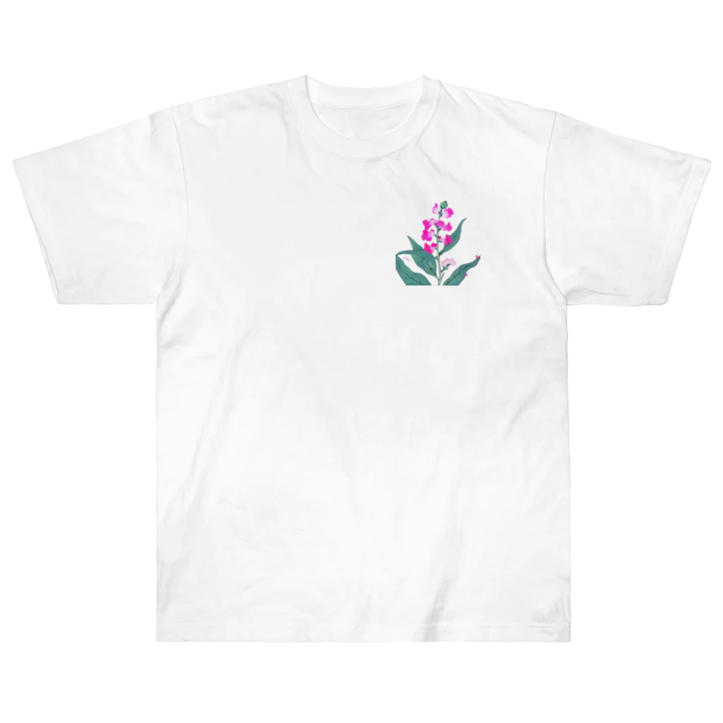 RetrowaveFlowerのRetrowaveFlower-スイートピー- Heavyweight T-Shirt