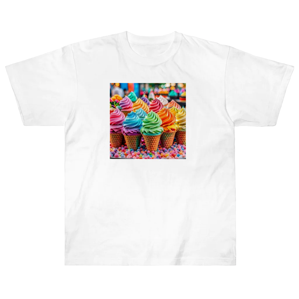 kiko505のカラフル　アイスクリーム Heavyweight T-Shirt