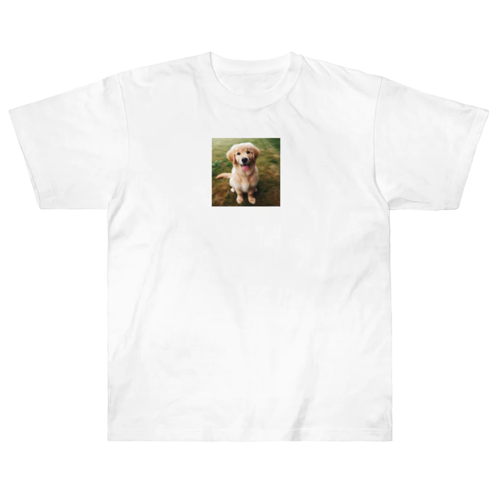 animalsの可愛い犬 ヘビーウェイトTシャツ