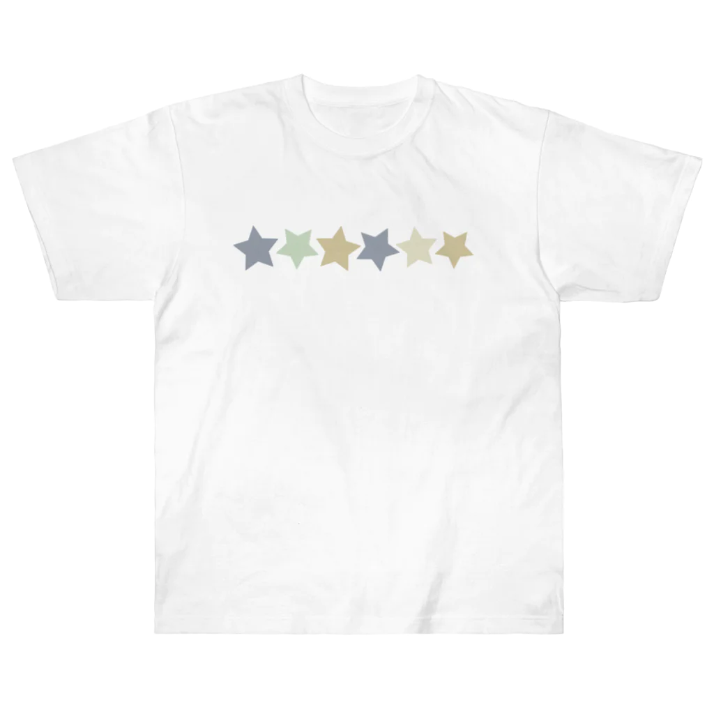 つきしょっぷのくすみカラーの星 Heavyweight T-Shirt