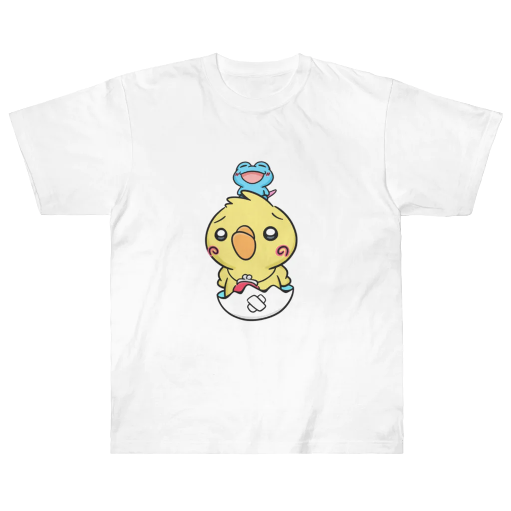 Besharimaruのかえるとひよこ Heavyweight T-Shirt