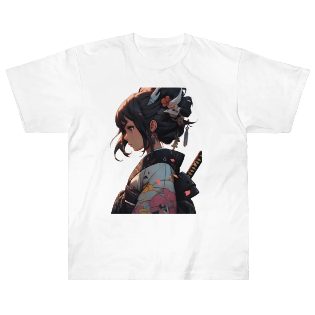 WakuWakustoreのBeautiful Samurai ヘビーウェイトTシャツ