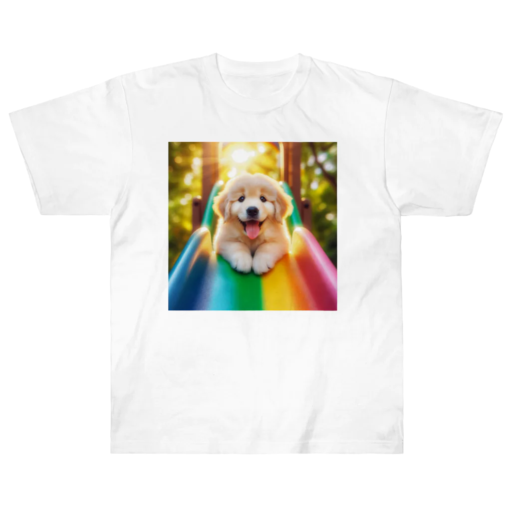 jumping坊主の犬の喜び ヘビーウェイトTシャツ