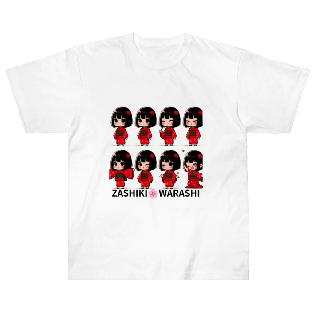 まんまるちゃんのZASHIKI🌸WARASHI ヘビーウェイトTシャツ