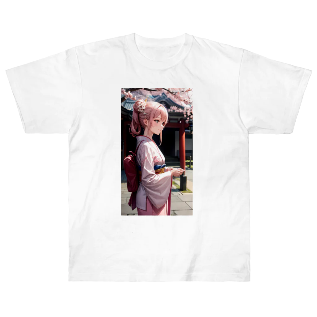 kimono_musume  AI artのscene4 Heavyweight T-Shirt