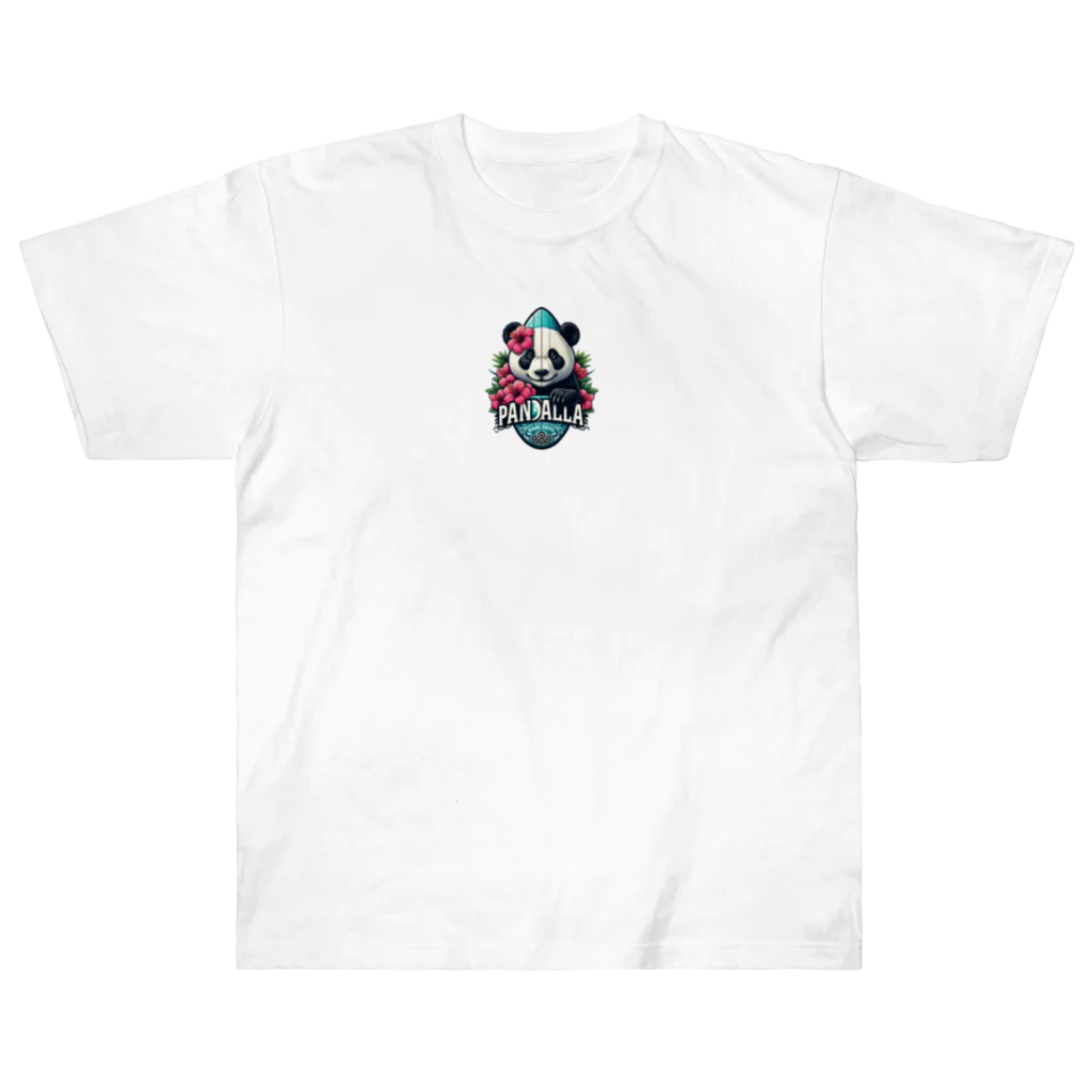 PandallaのPandallaロゴ3/パンダ ヘビーウェイトTシャツ