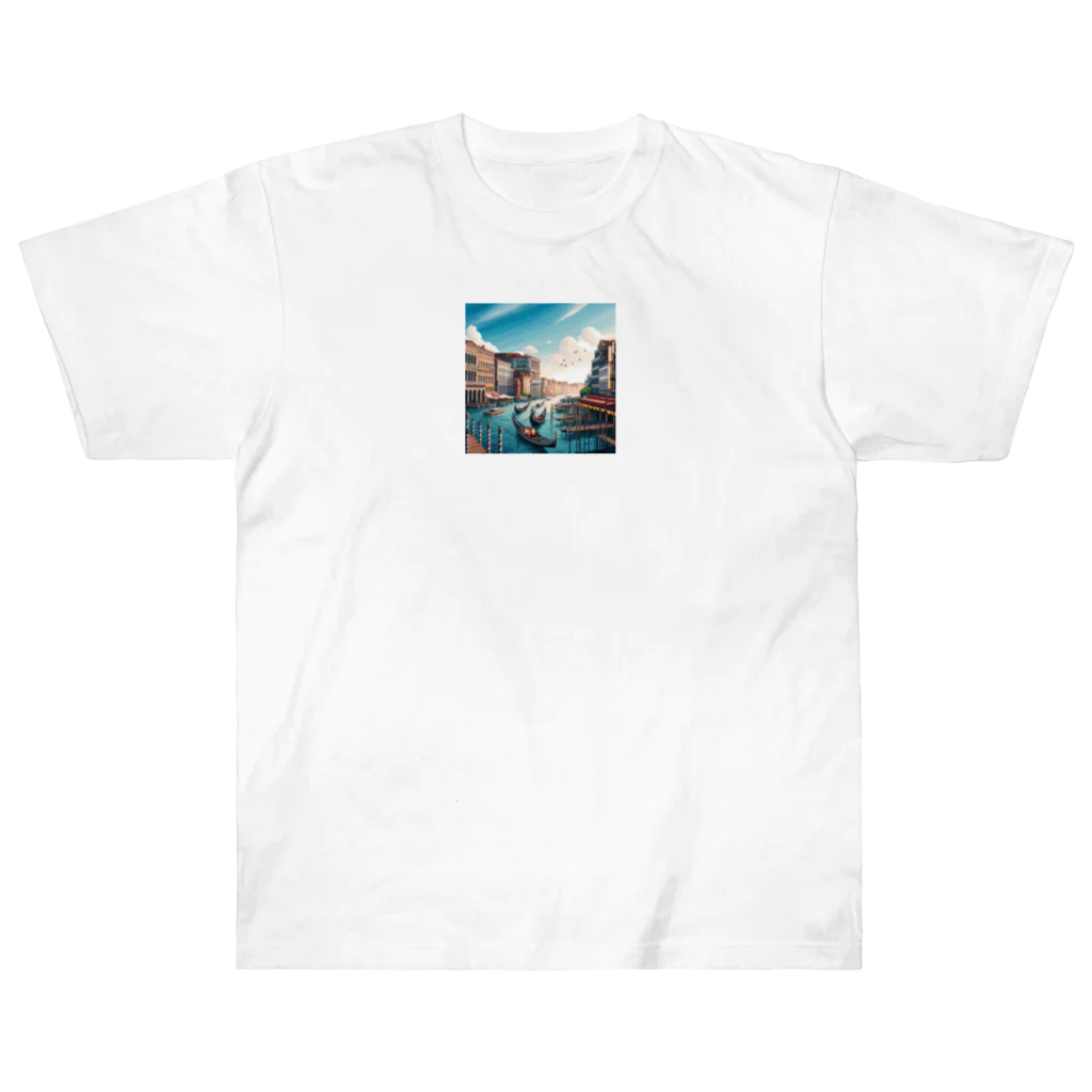 Pixel Art Goodsのヴェネチア（pixel art） Heavyweight T-Shirt