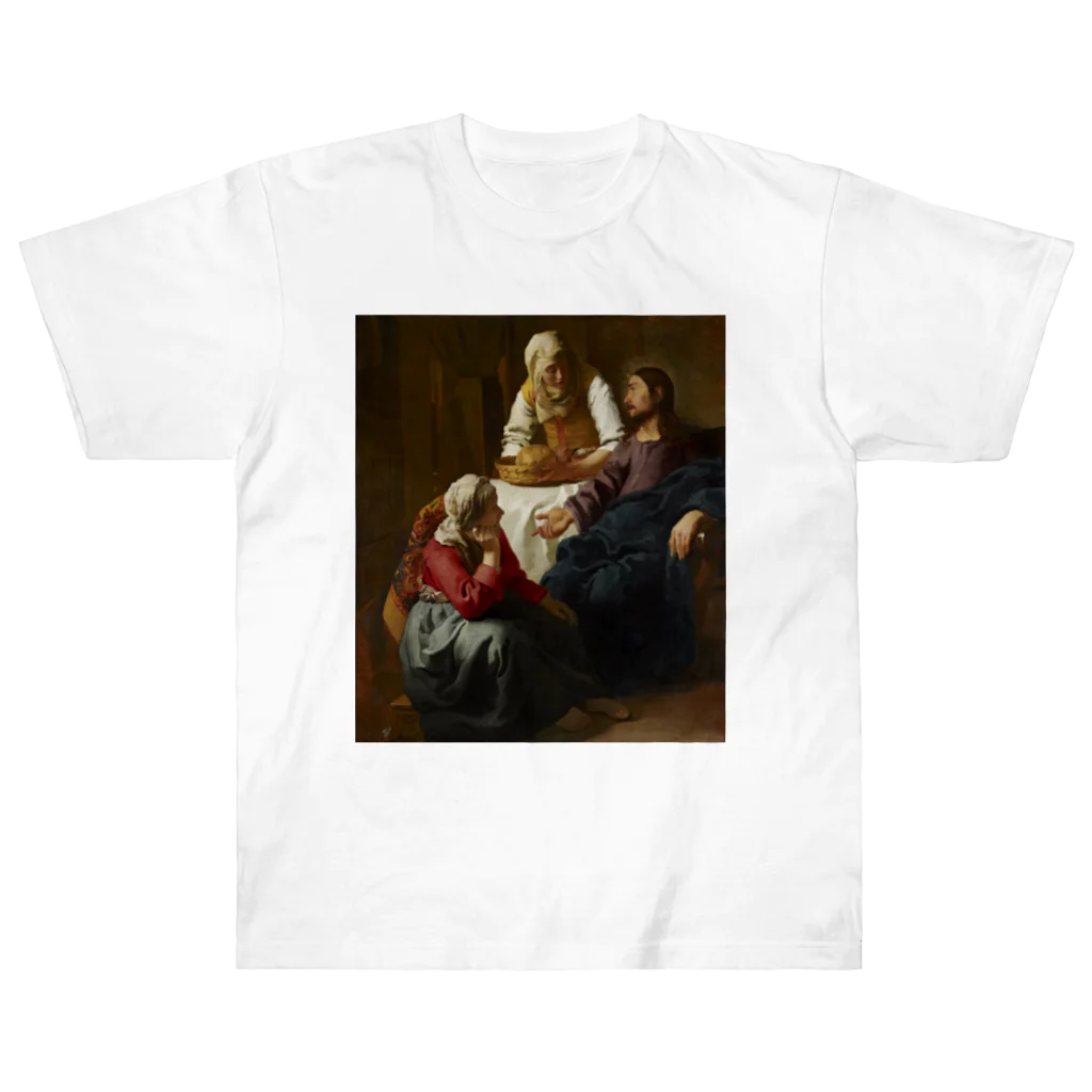 世界美術商店のマルタとマリアの家のキリスト / Christ in the House of Martha and Mary Heavyweight T-Shirt