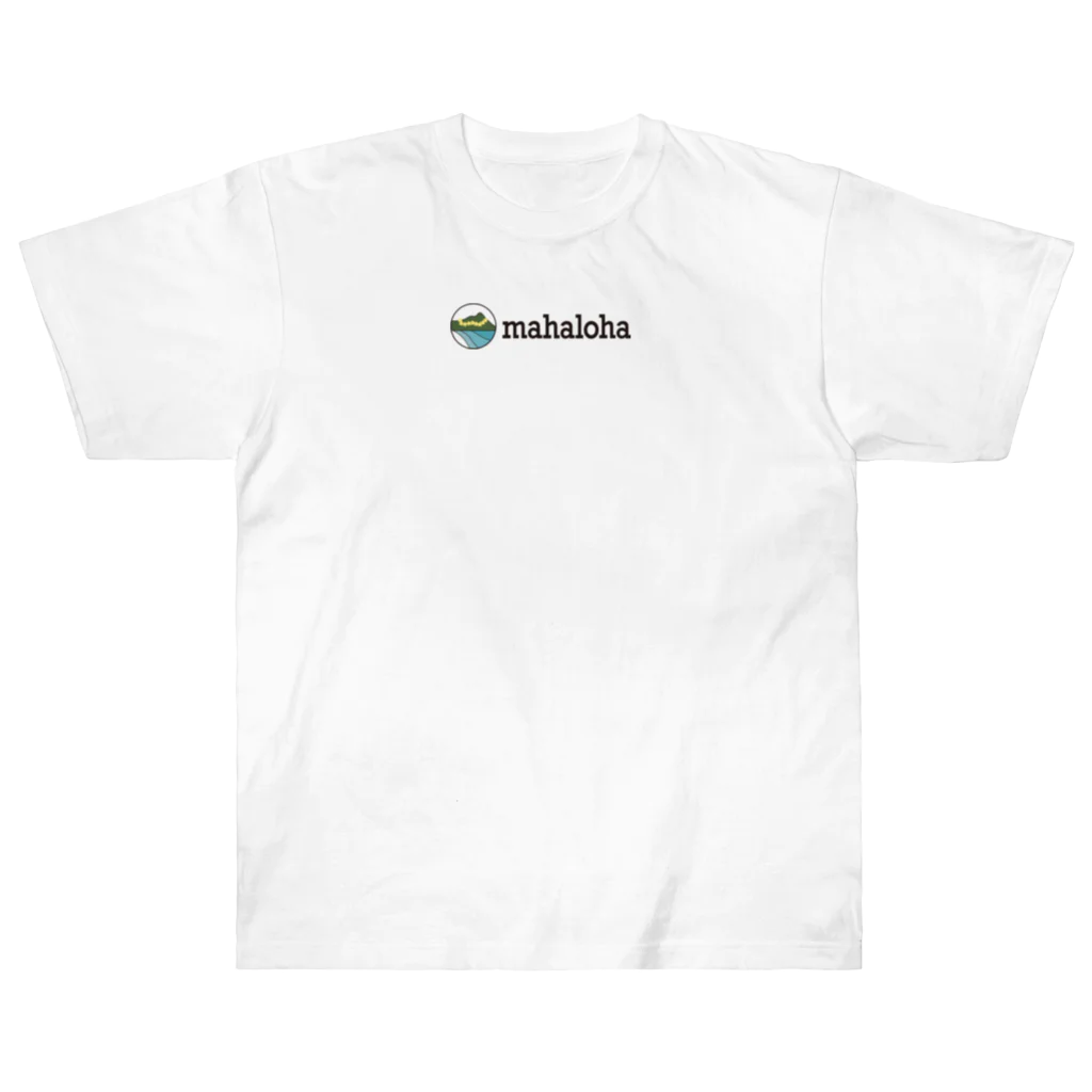 mahaloha808のmahaloha横ロゴ Heavyweight T-Shirt