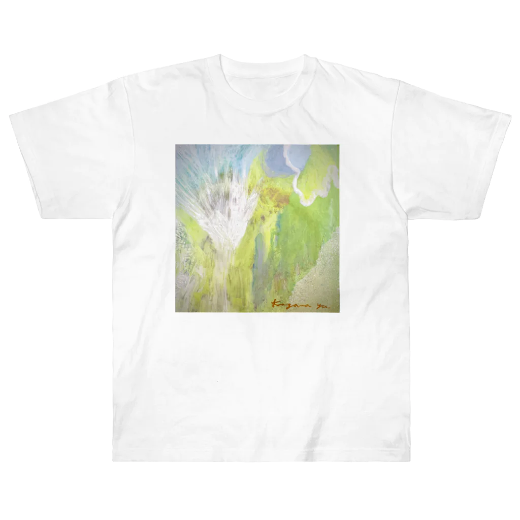 kirokokeshiの氷の世界に桜が咲く Heavyweight T-Shirt