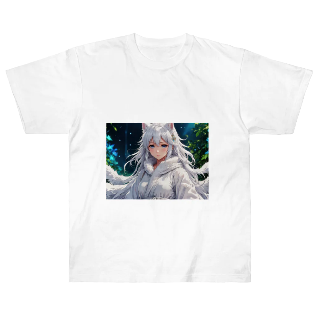 巫女スタぐらむのもふもふの巫女 Heavyweight T-Shirt