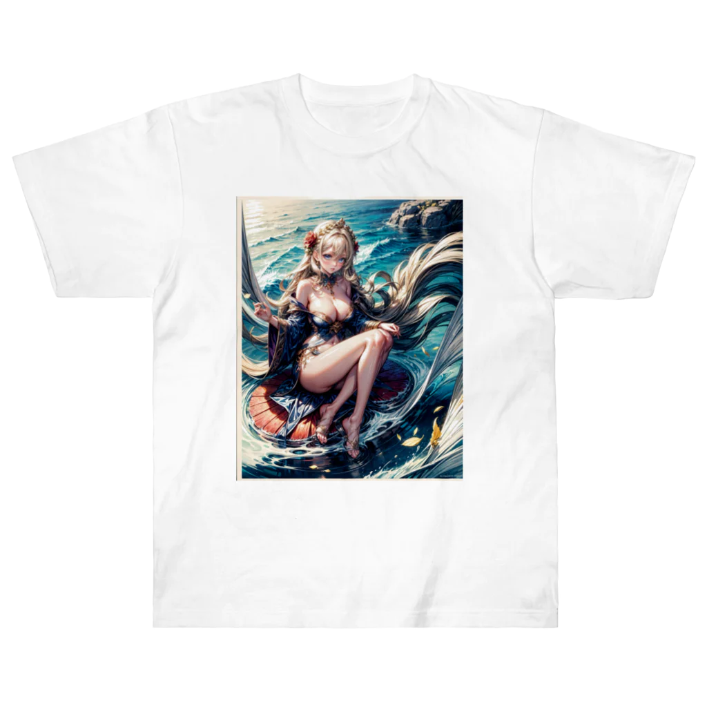 Anime_Ijindenの美と愛の女神アフロディーテ B〜Aphrodite B goddess of beauty and love〜 Heavyweight T-Shirt