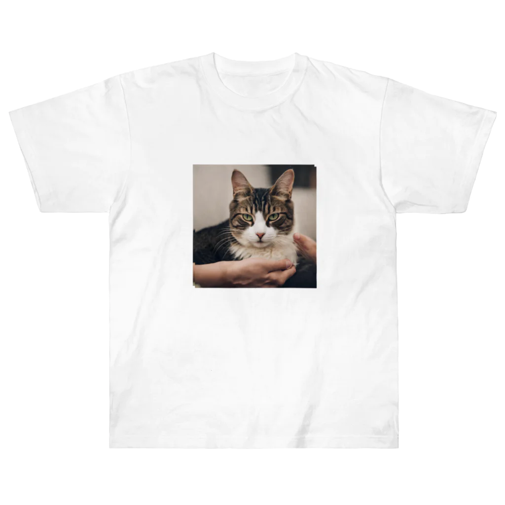 猫ちゃんとベタちゃん♪の癒しの猫グッズ♪ ヘビーウェイトTシャツ