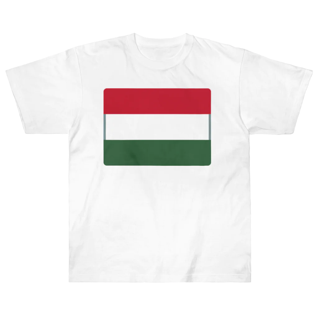 お絵かき屋さんのハンガリーの国旗 ヘビーウェイトTシャツ