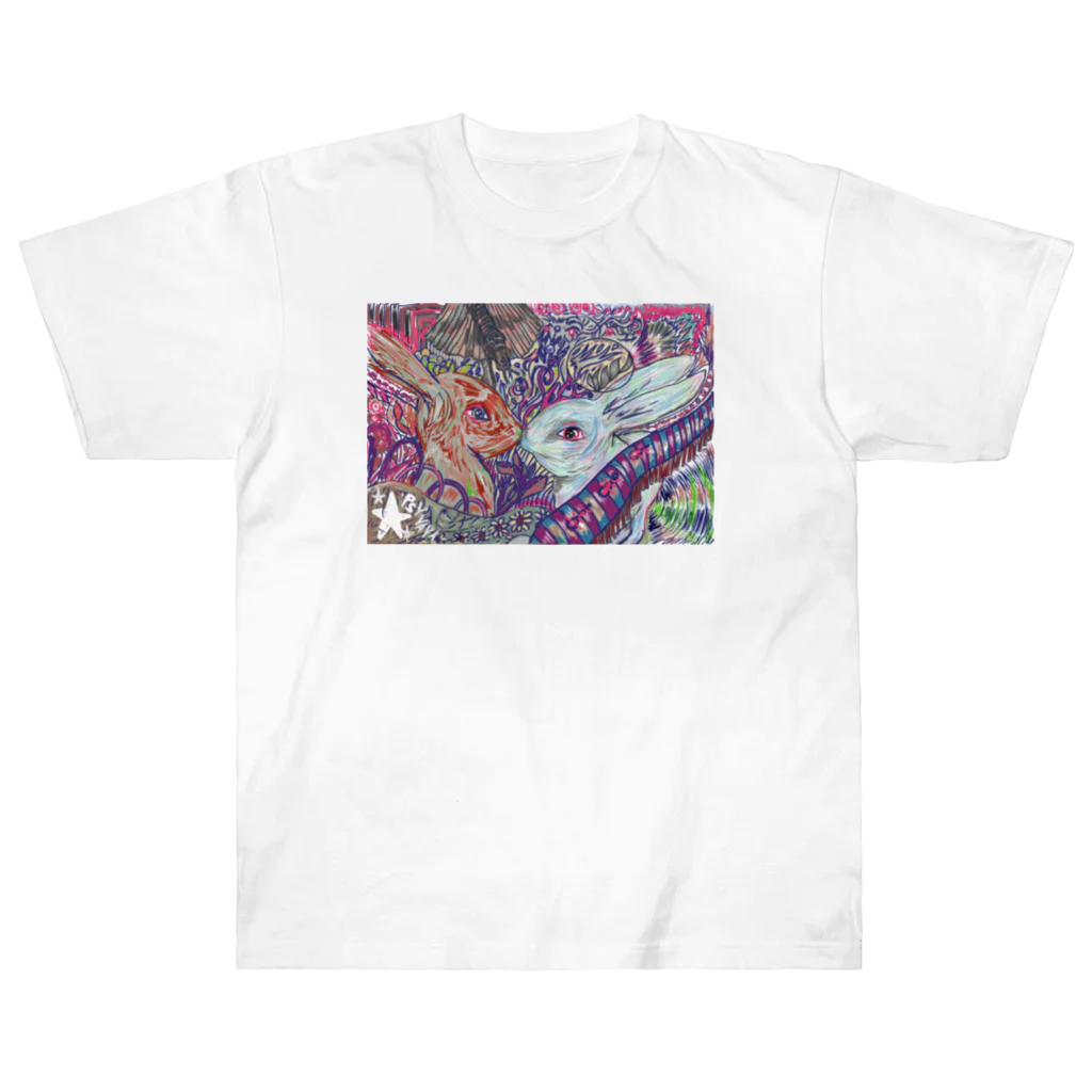 psyvavaのサイケデリックぴょんぴょん Heavyweight T-Shirt