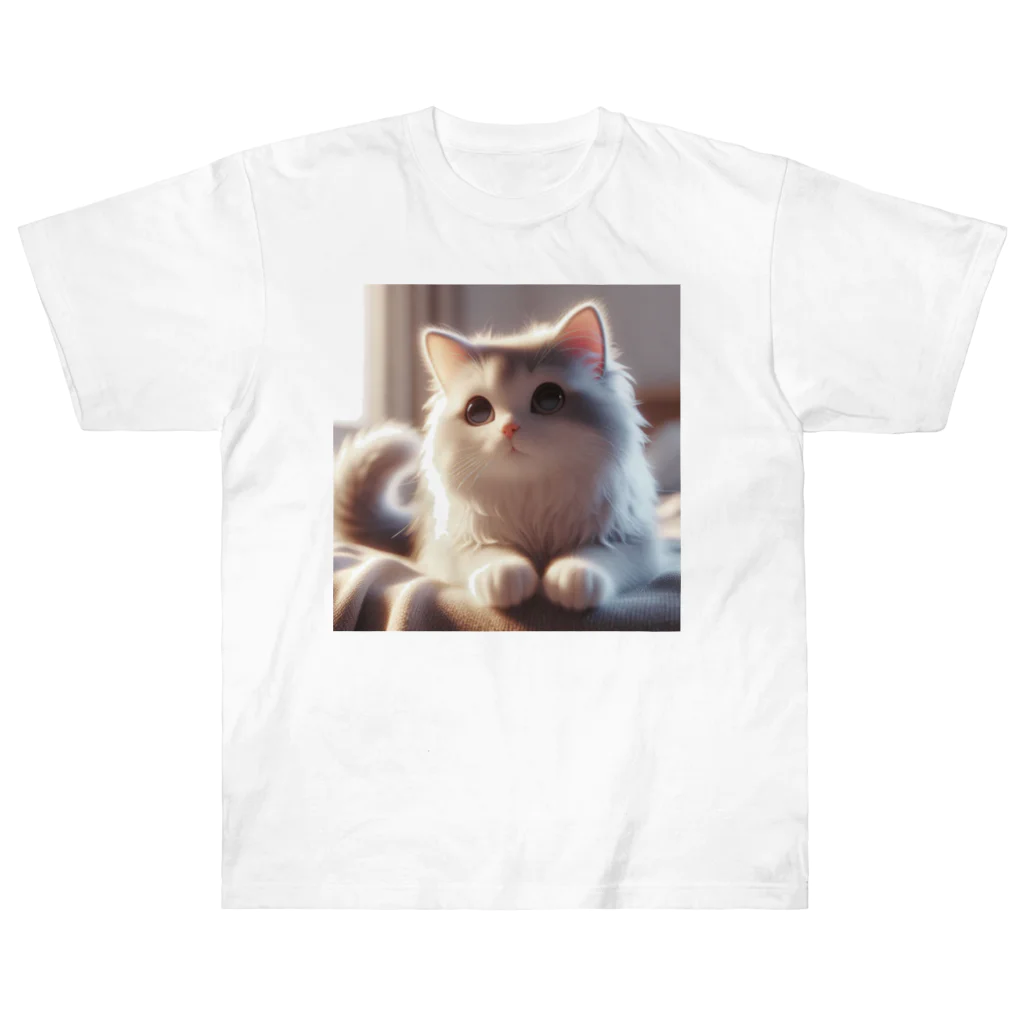 yos-1292583のねこニコばん Heavyweight T-Shirt