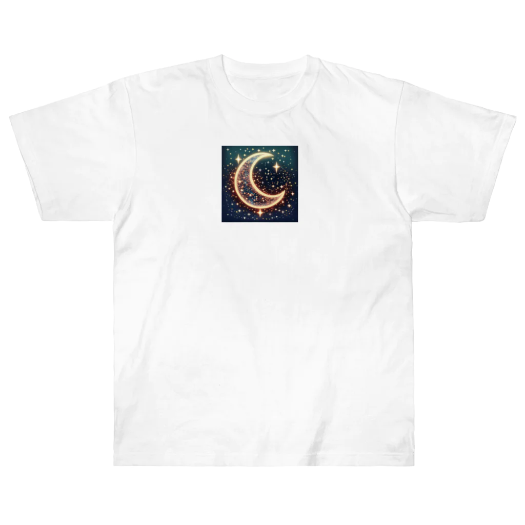 moonlightcatのキラキラ輝くお月様 Heavyweight T-Shirt