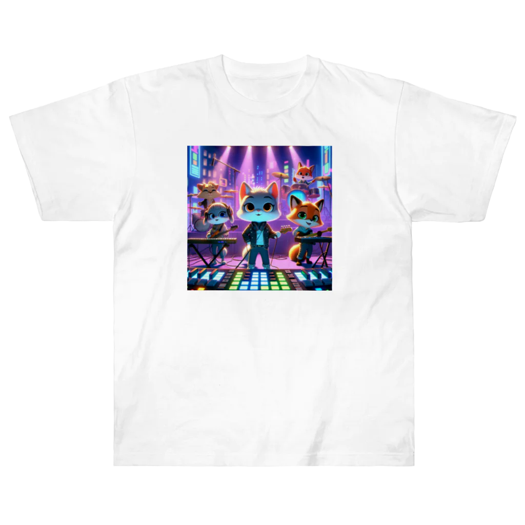 ANIMAL HEROES -musical band-のネオンナイト・メロディー: アニマルシティライブ ヘビーウェイトTシャツ