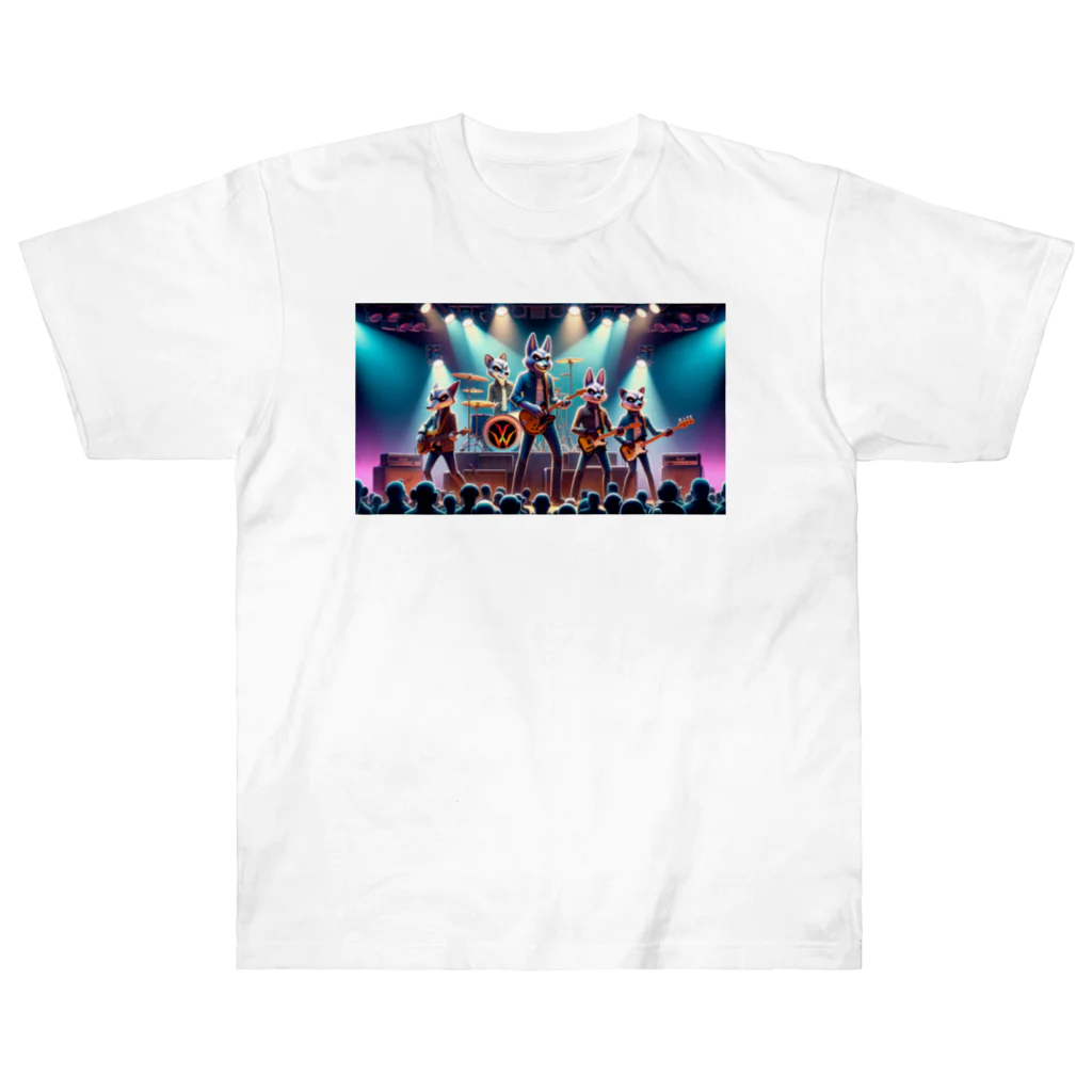 ANIMAL HEROES -musical band-のワイルドロックフェスタ - ダンシングアニマルズ Heavyweight T-Shirt