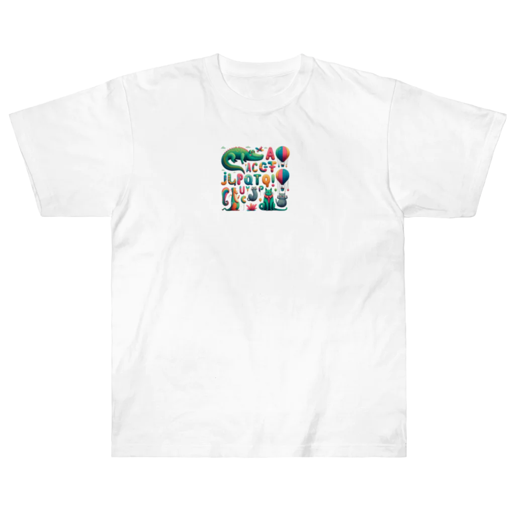 papa-koboのアニマルアルファベット ヘビーウェイトTシャツ