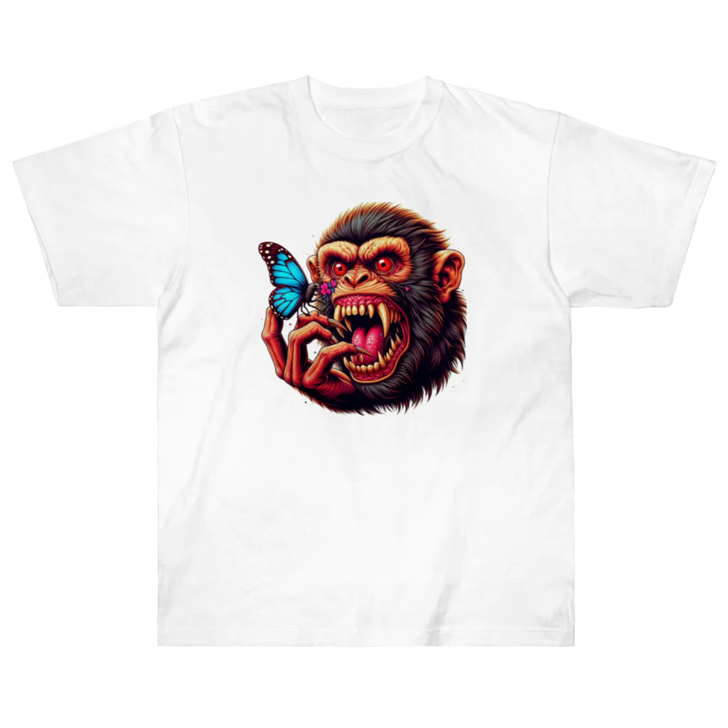 popotaro_のmonkey Heavyweight T-Shirt