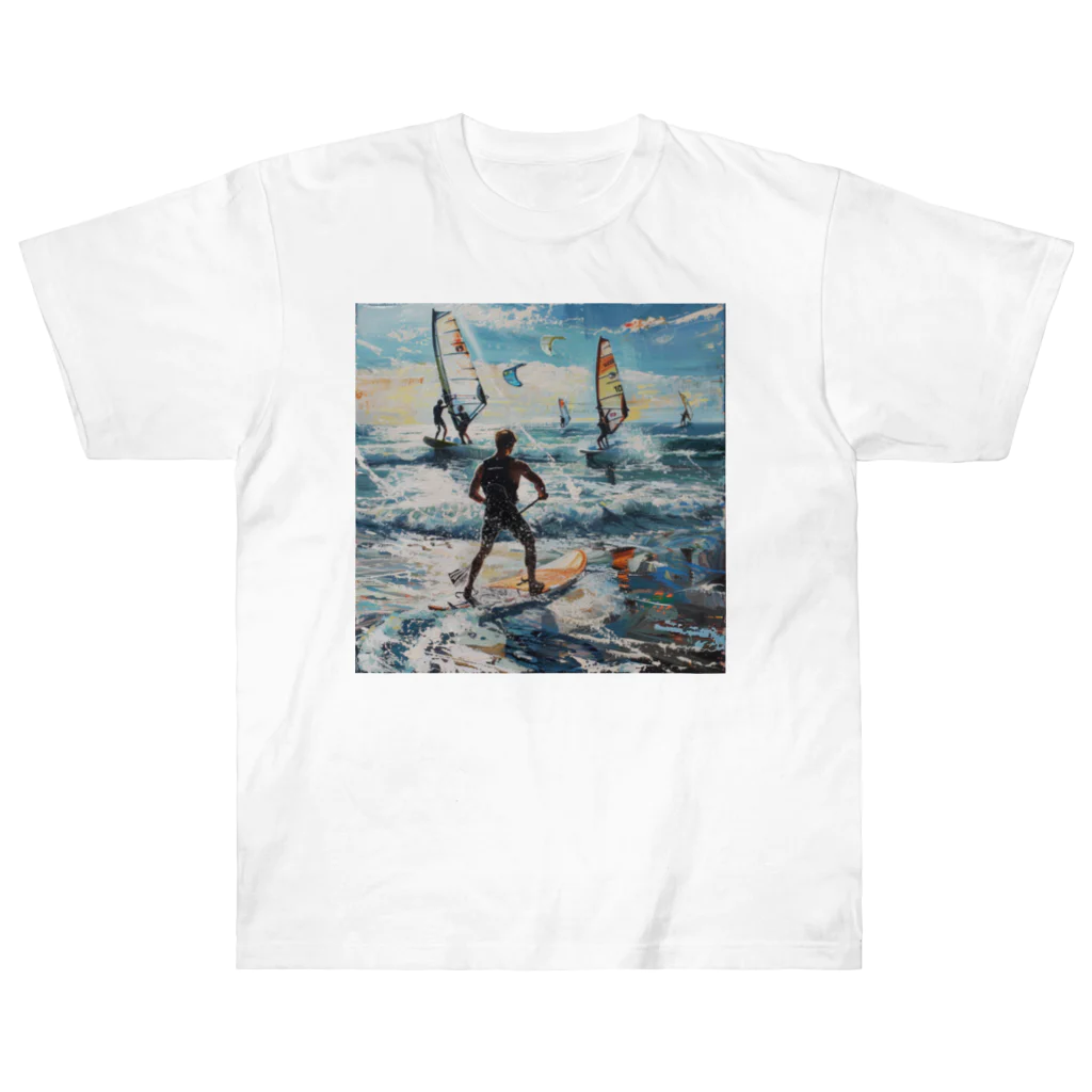 AQUAMETAVERSEのsupとwindsurfingレース　エンジェル717 2065 ヘビーウェイトTシャツ