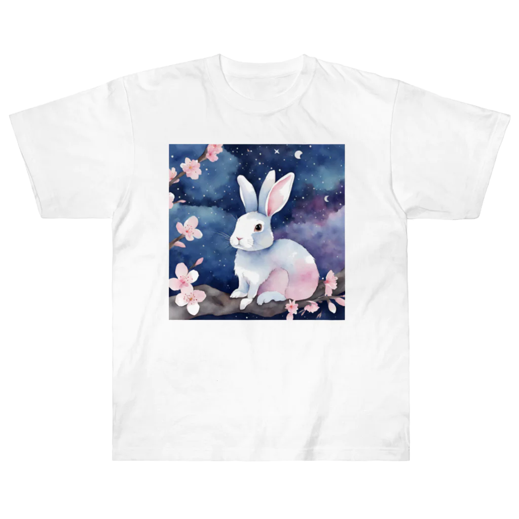 星降る夜にのsakura_rabbit Heavyweight T-Shirt