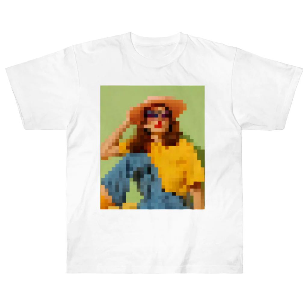 Unique Existenceのart woman mosaic Heavyweight T-Shirt