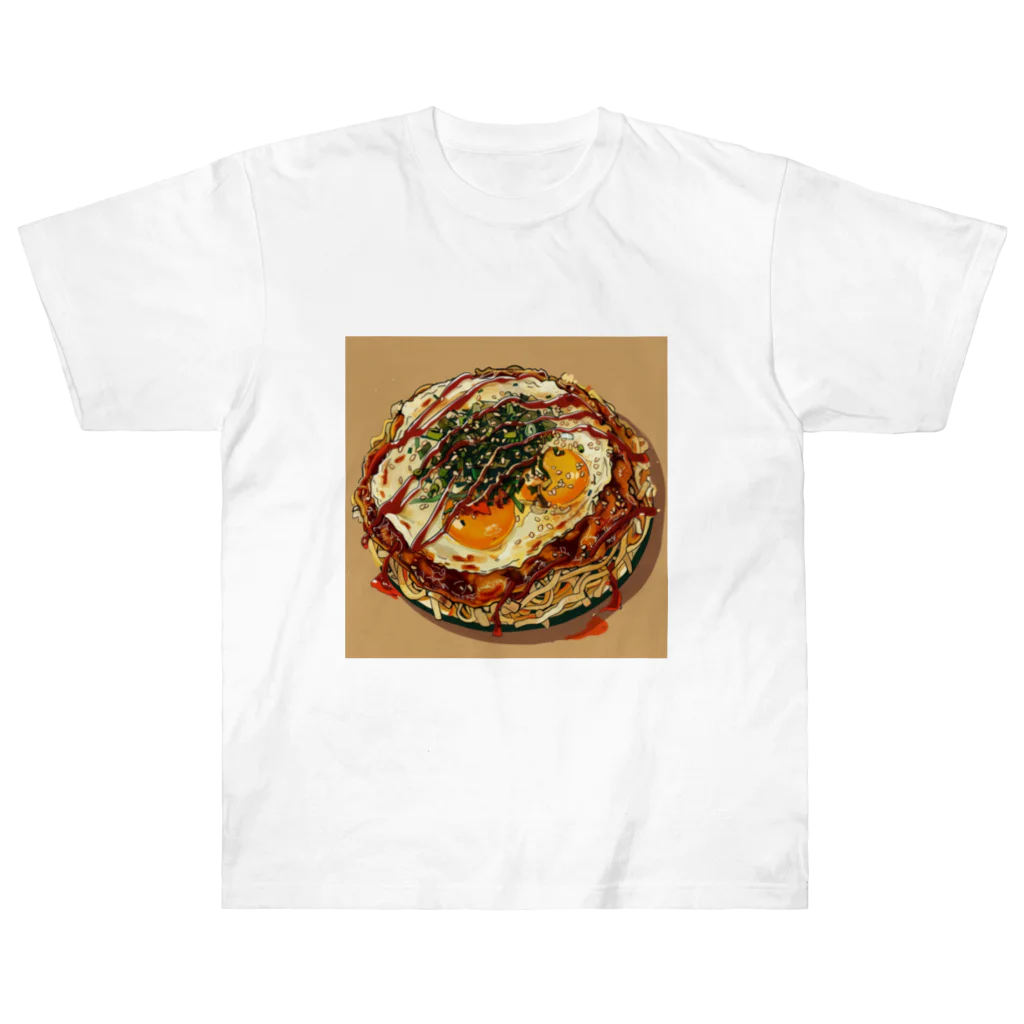 AQUAMETAVERSEの目玉焼きを乗せたお好みモダン焼き　kouchan 1616 ヘビーウェイトTシャツ