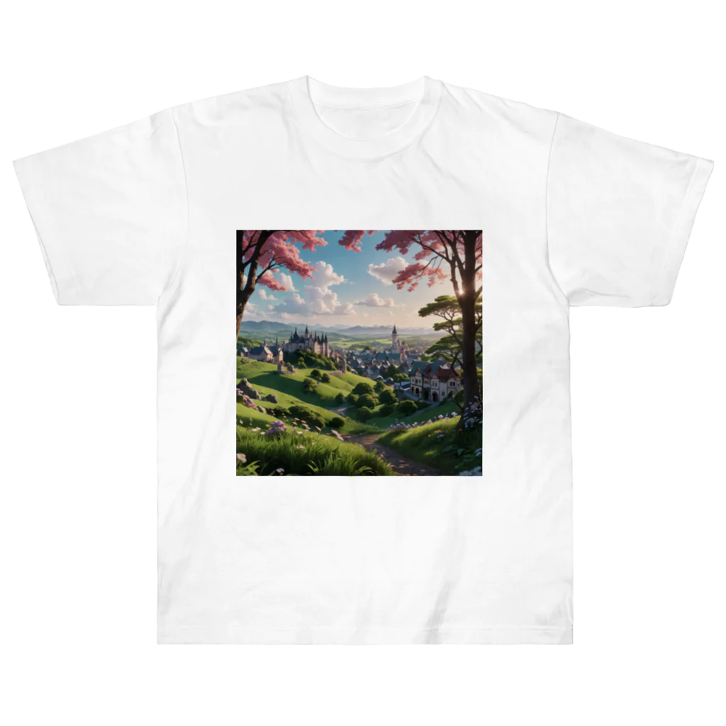 Mitsugosiの異世界の風景 ヘビーウェイトTシャツ