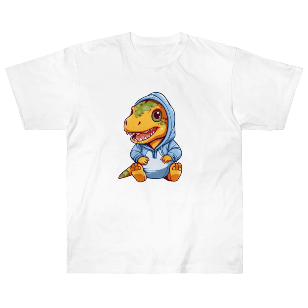 Vasetti_pressの青パーカーを着たティラノサウルス Heavyweight T-Shirt