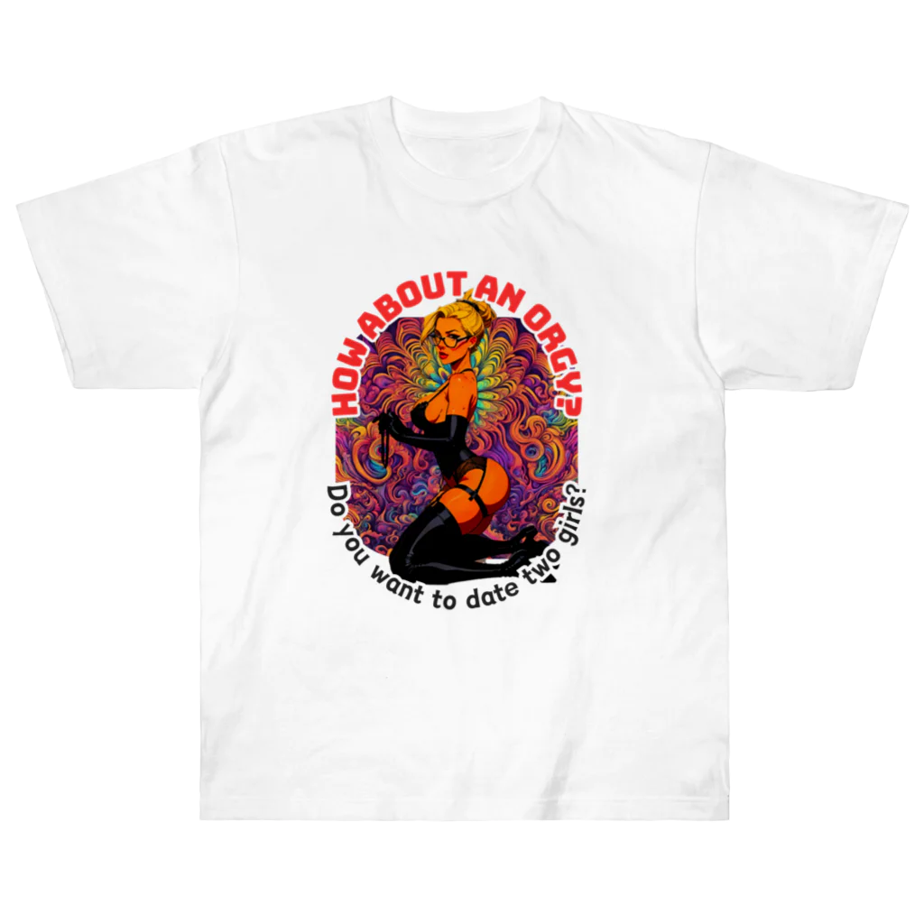 Donky Goriのメガネのおねえさん Heavyweight T-Shirt