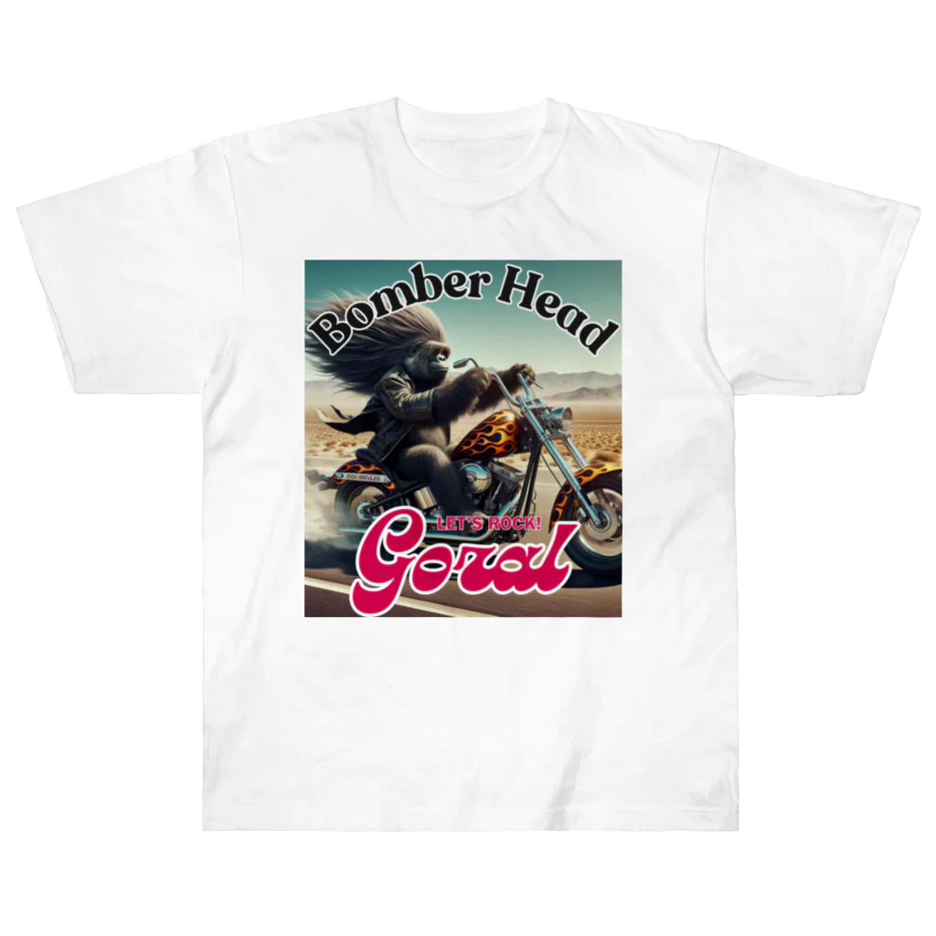 Donky Goriのボンバーヘッド1 Heavyweight T-Shirt