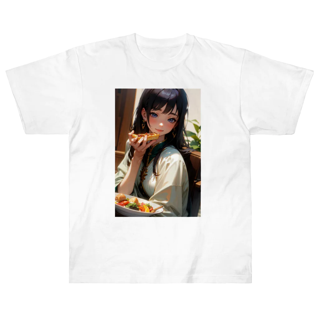 はぴはぴの本日のディナー美女 ヘビーウェイトTシャツ