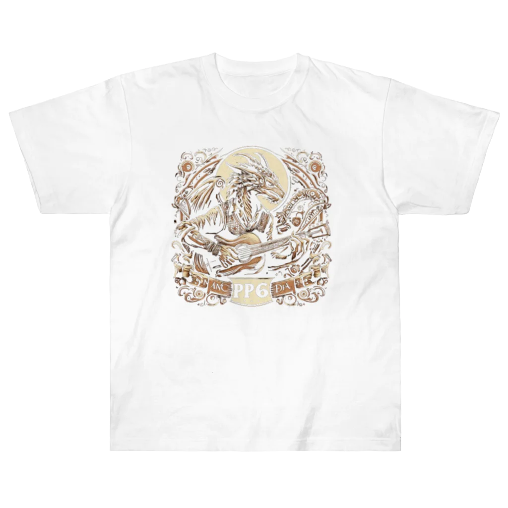 Prosperous Peony 6のPP6　ドラゴンバンドデザイン Heavyweight T-Shirt