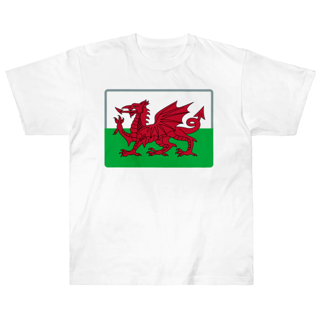 お絵かき屋さんのウェールズの旗 ヘビーウェイトTシャツ