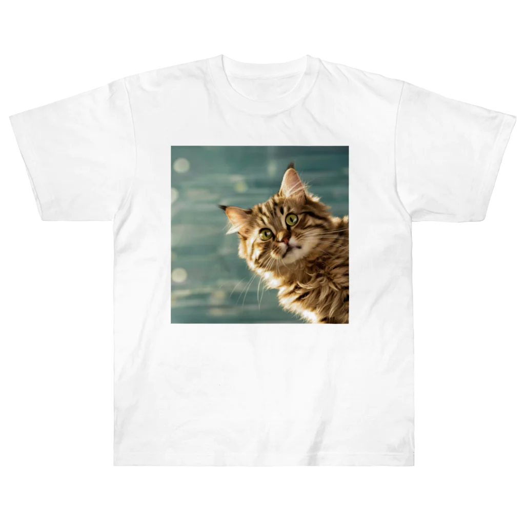 ronstr_のちらりキャット ヘビーウェイトTシャツ