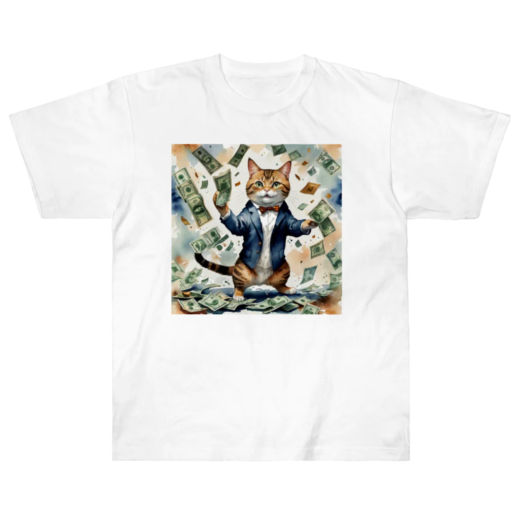 なむねこの猫社長 Heavyweight T-Shirt