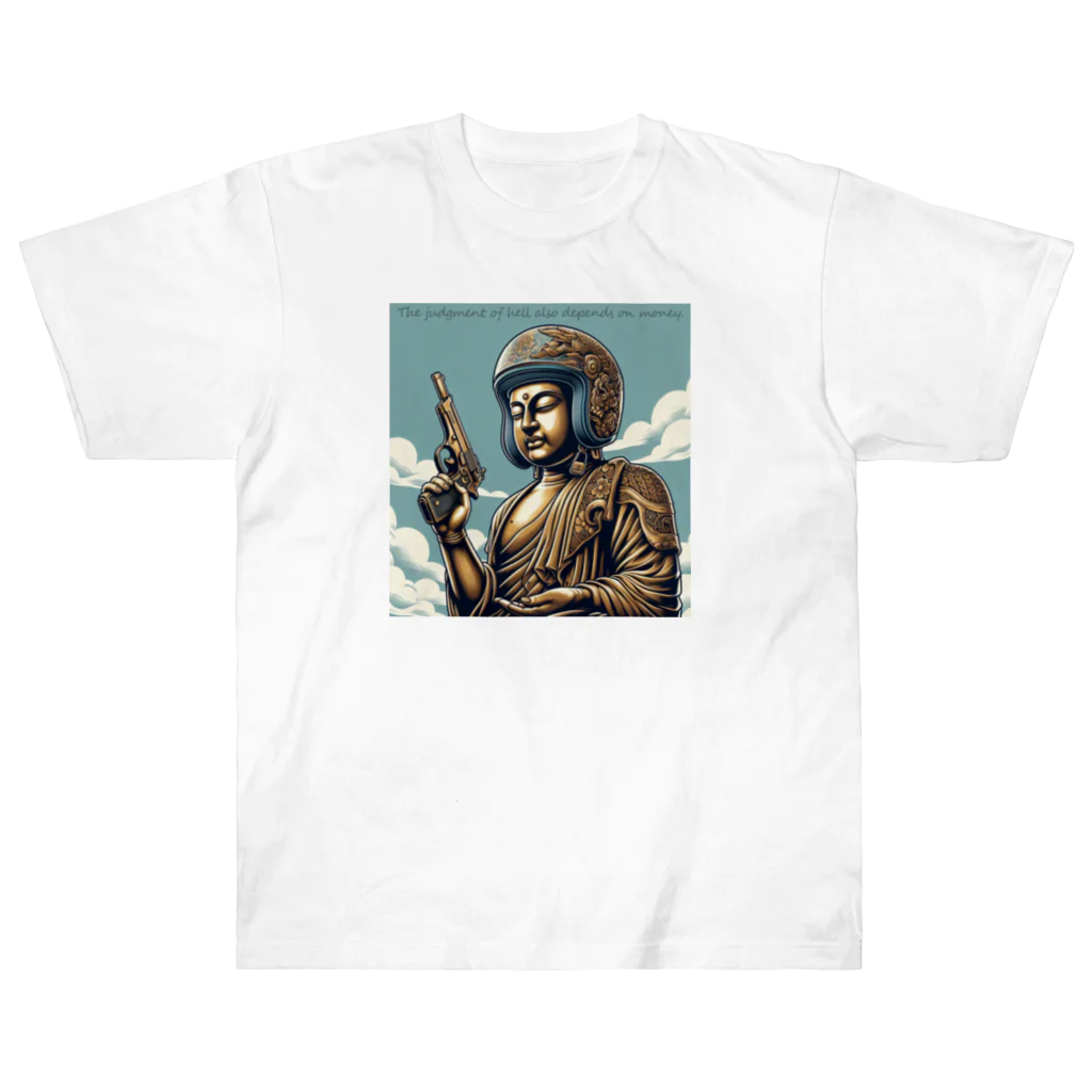 shime_savaの地獄の沙汰も金次第 Heavyweight T-Shirt