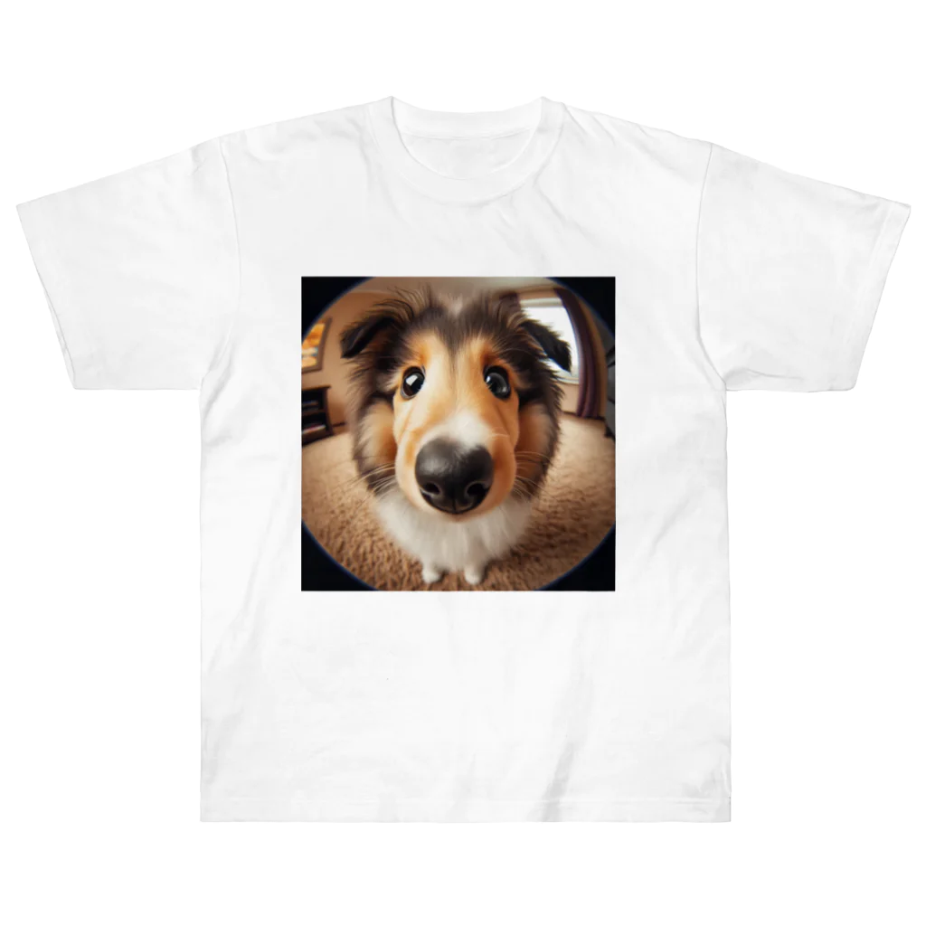 mermaidのcollie Heavyweight T-Shirt