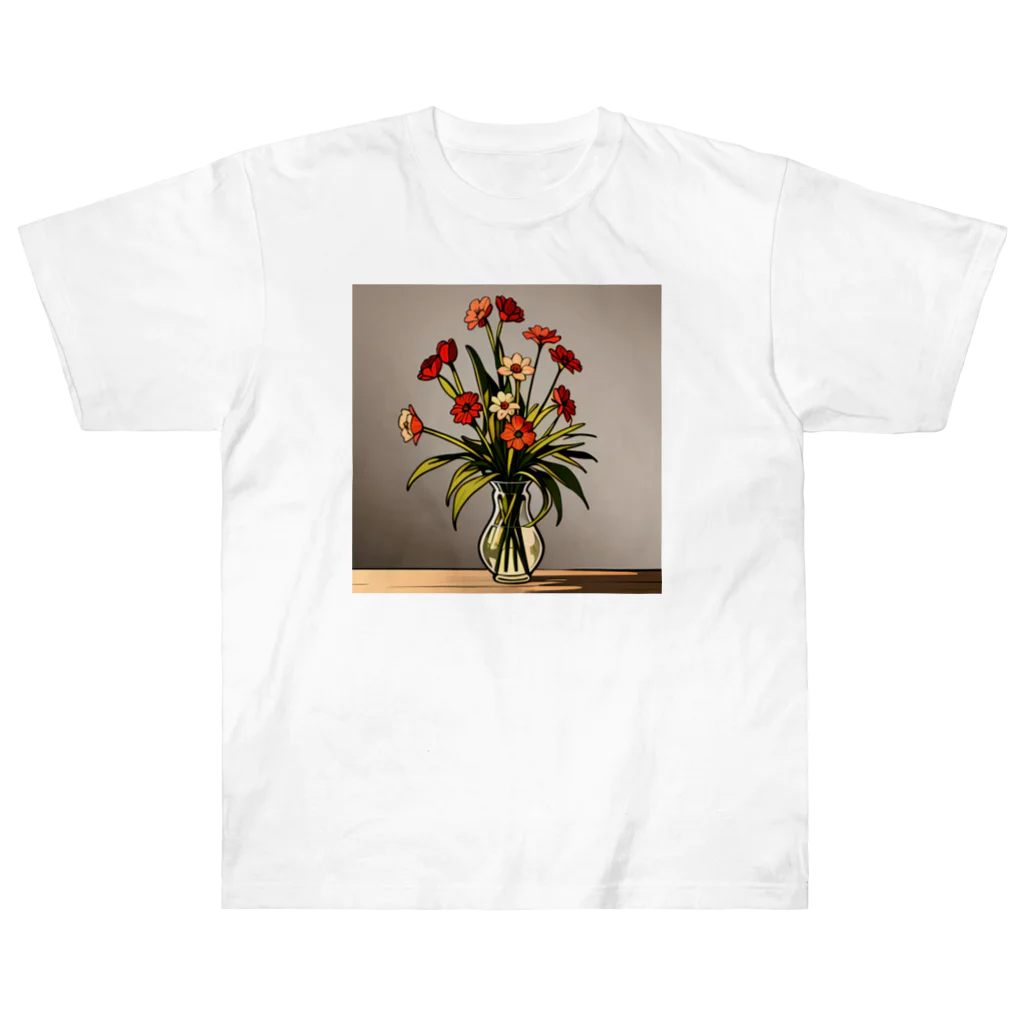 samenoa81の花瓶と花 Heavyweight T-Shirt