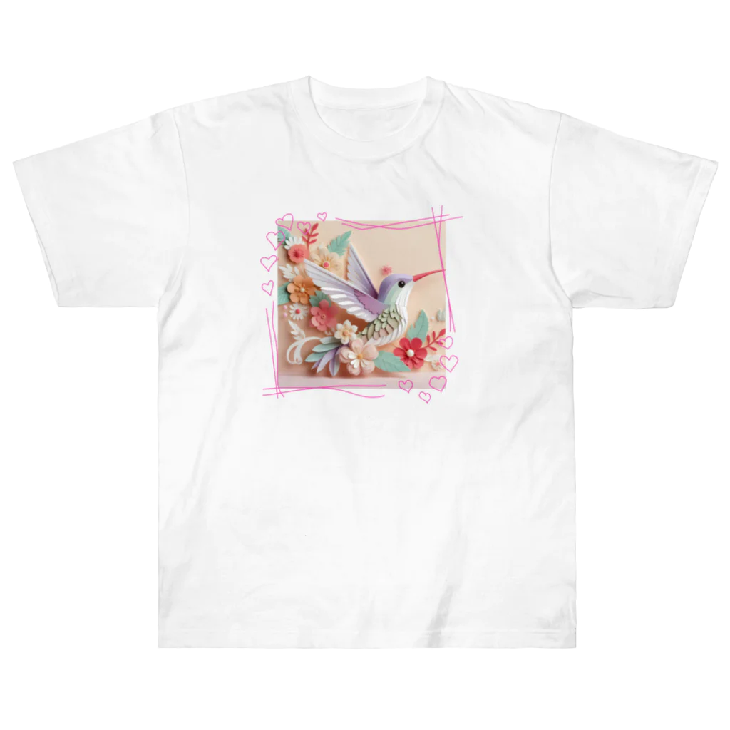 終わらない夢🌈のパステルカラーのハチドリ💞 Heavyweight T-Shirt