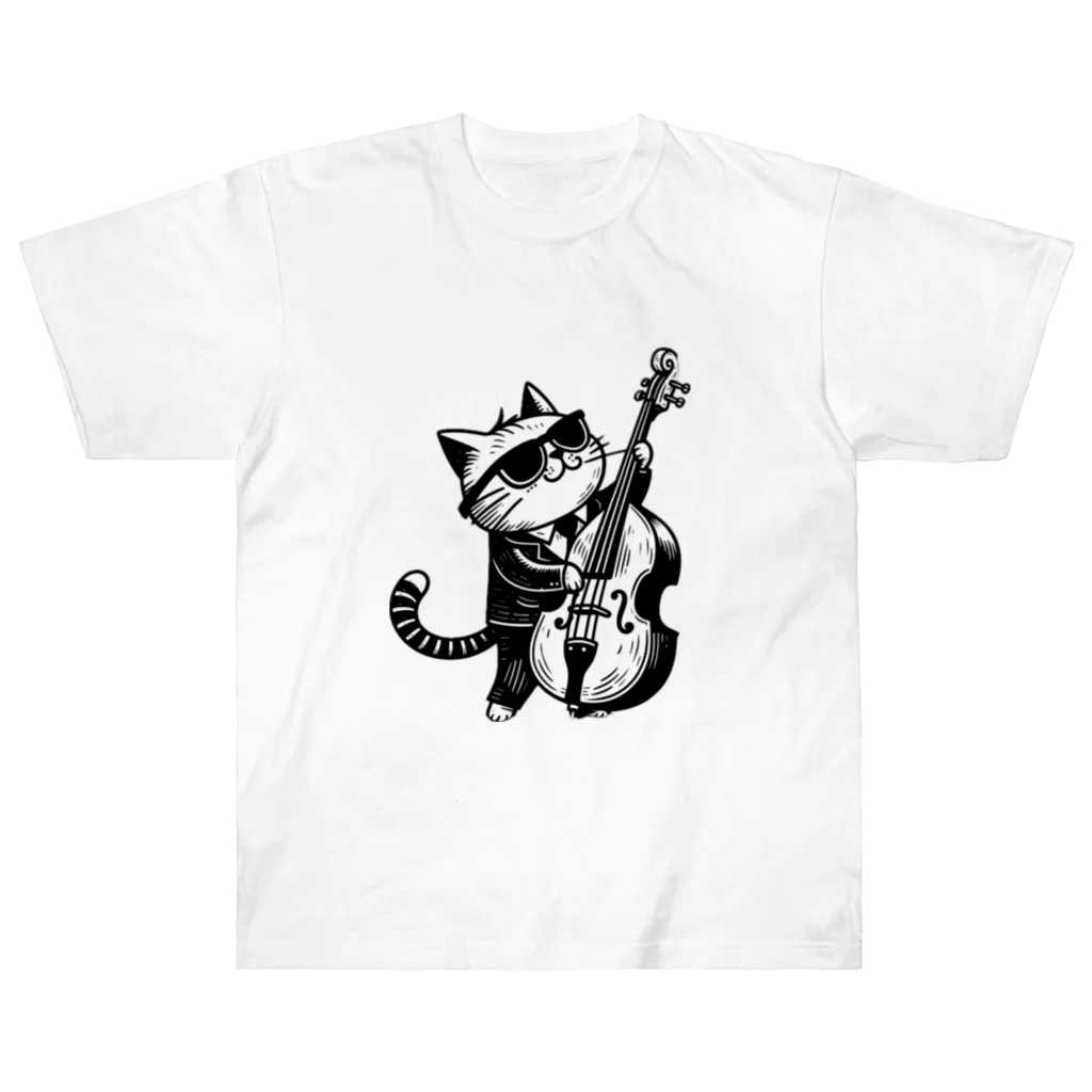 age3mのベーシストキャット ヘビーウェイトTシャツ