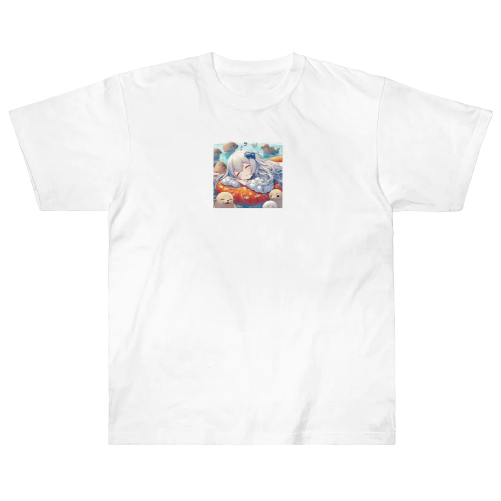 HERAX(へラックス）2号店の南極でアザラシと夢の中へ Heavyweight T-Shirt