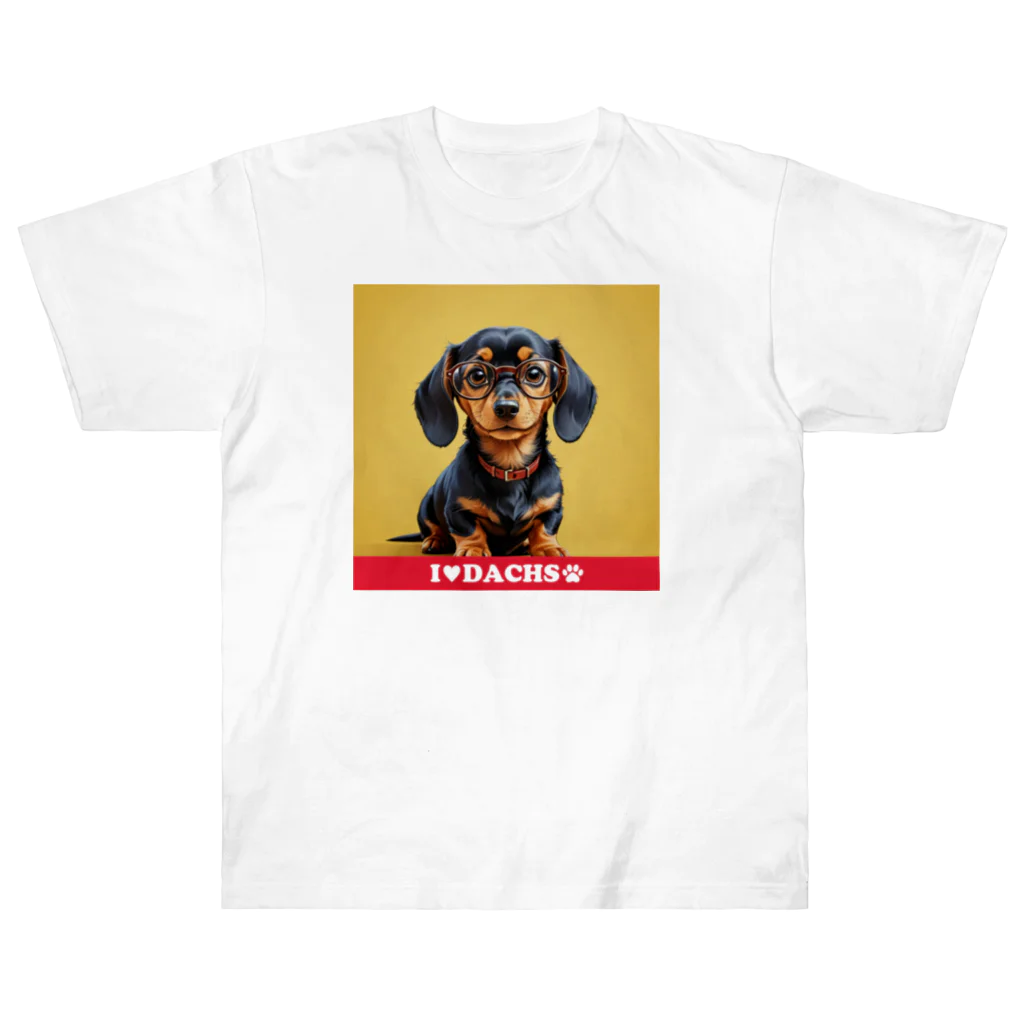 Design.DachsのI LOVE DACHS_02 Heavyweight T-Shirt