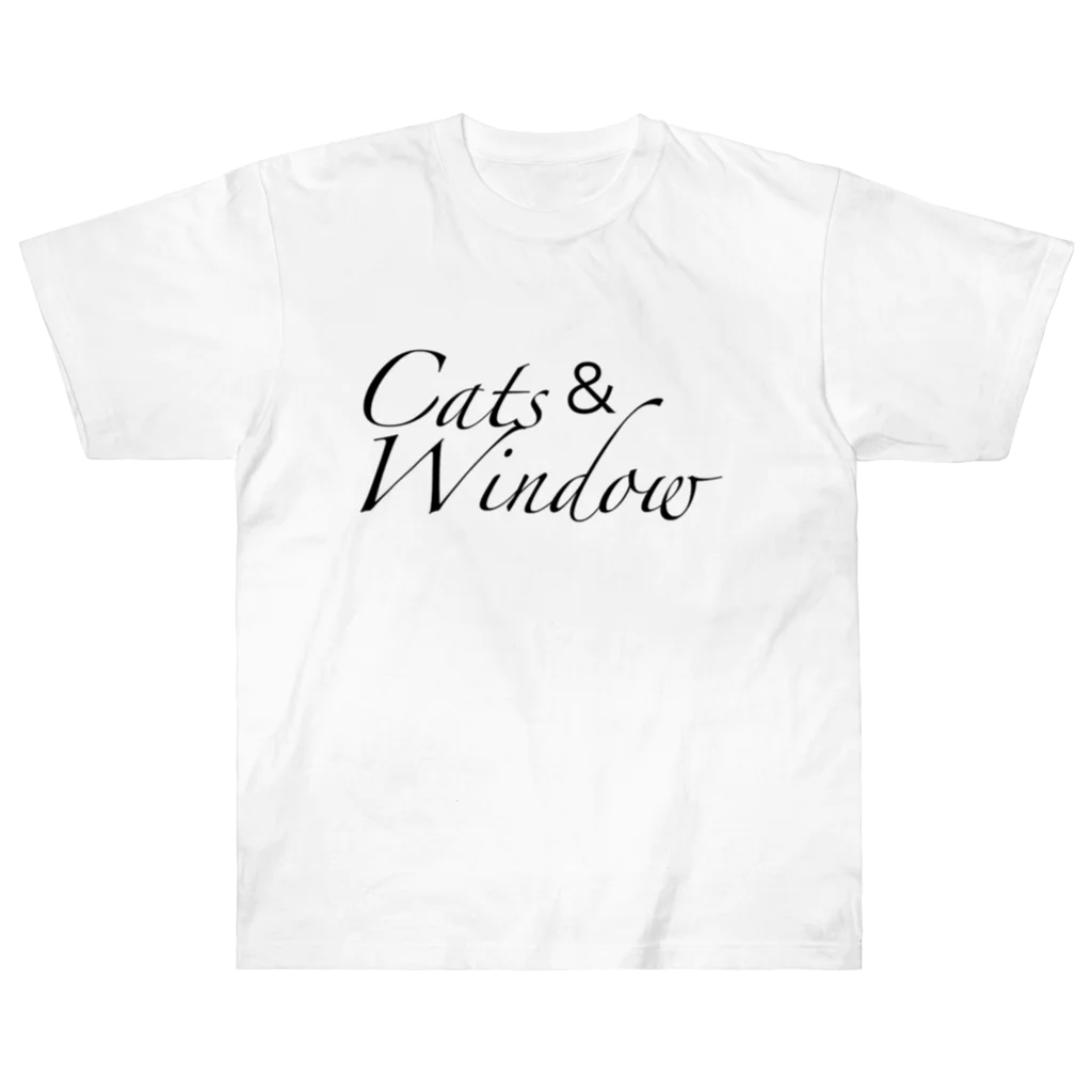 ONPu.ARTのCats ＆ Window ヘビーウェイトTシャツ