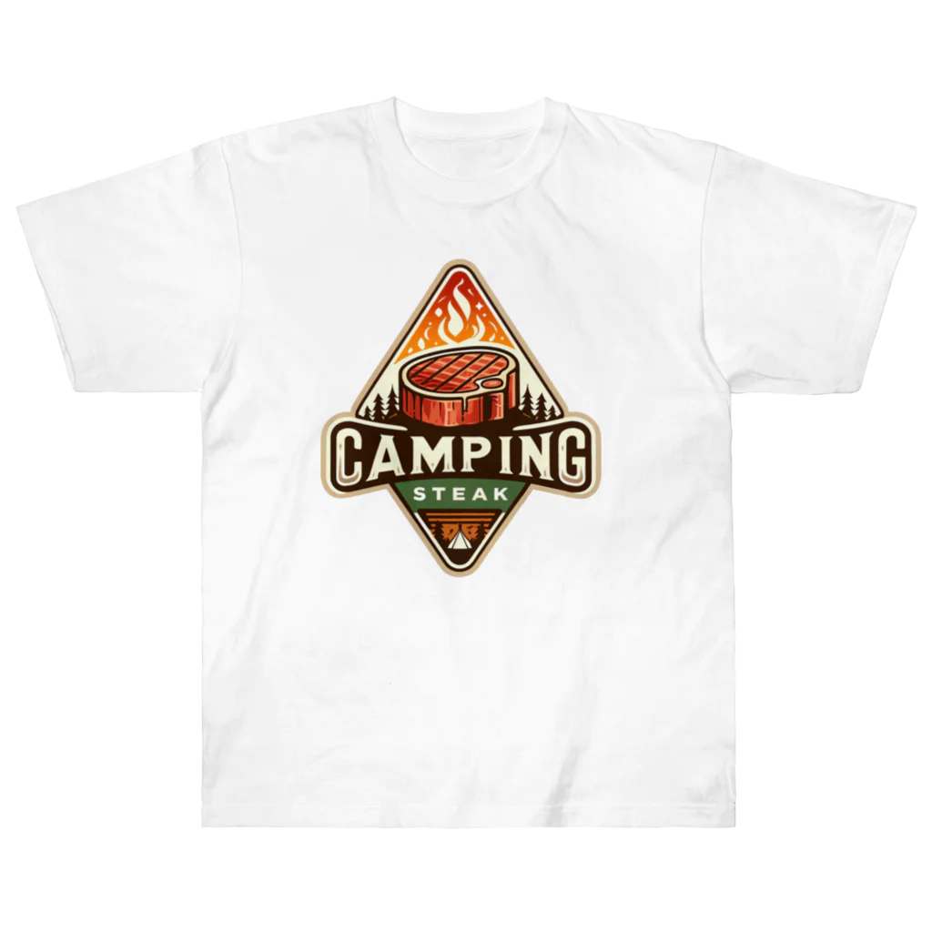 Camping Steak（キャンピング・ステーキ）のCamping Steak（キャンピング・ステーキ）06ステーキ菱形 Heavyweight T-Shirt