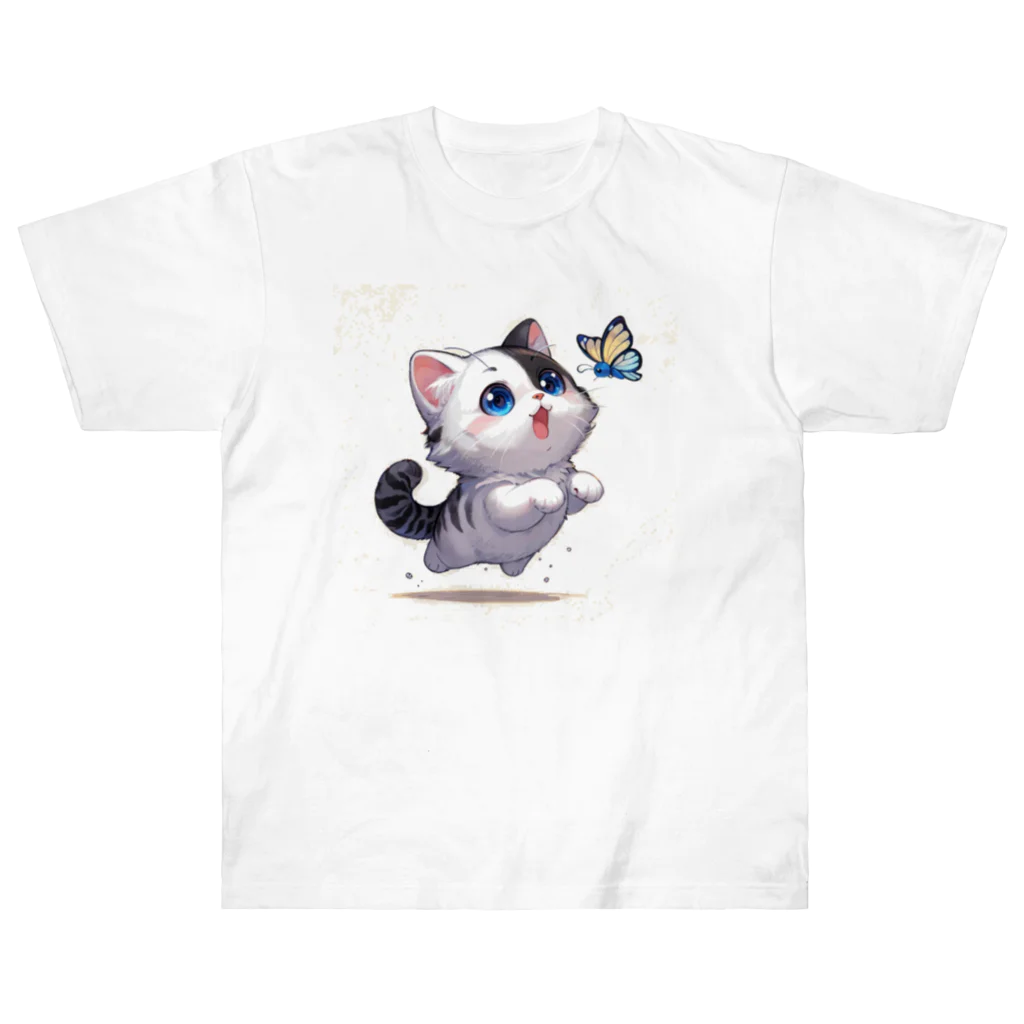 yos-1292583のねこニコばん Heavyweight T-Shirt