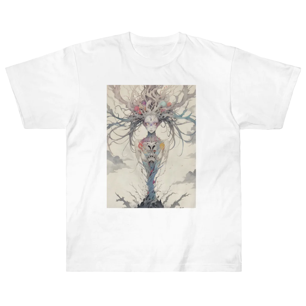 AI Fantasy Art ShopのAnatomy⑦ Heavyweight T-Shirt