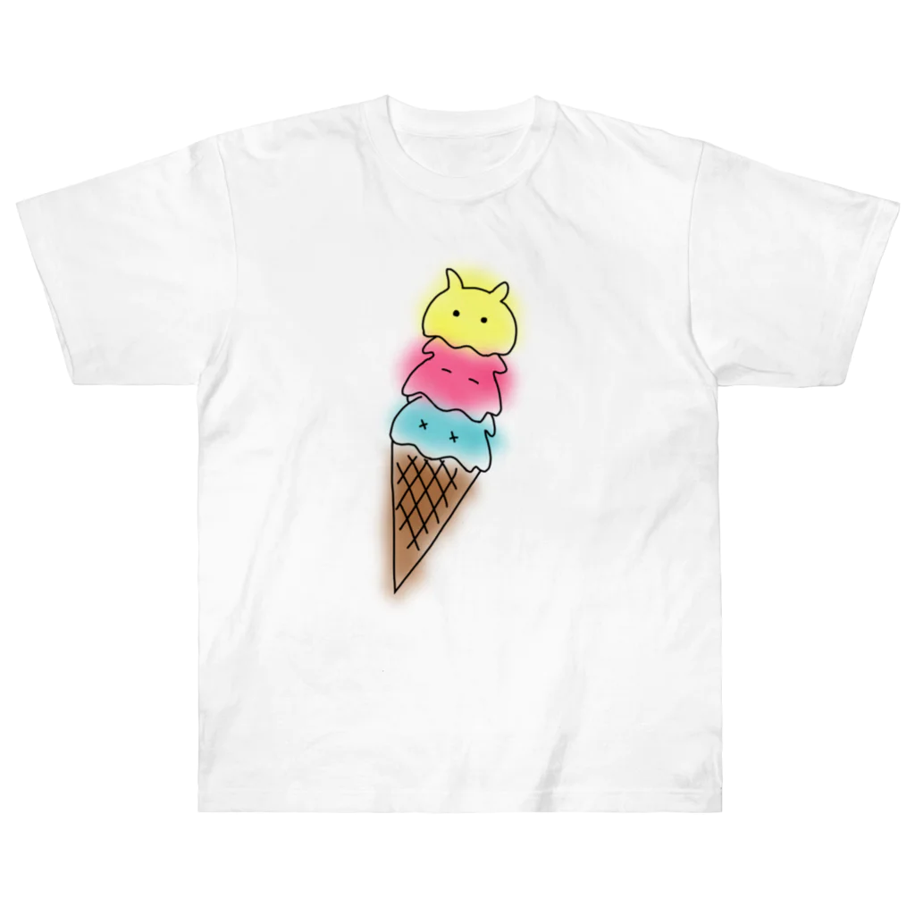 yuruchara_creatureの今にも溶けそうなアイス Heavyweight T-Shirt
